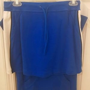 2pcs outlook, blue hoodie skirt set
